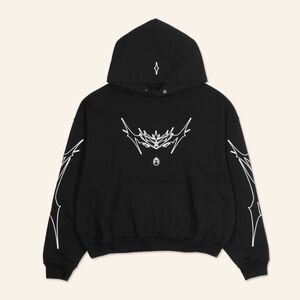 Black Graphic Hoodie Sweatshirt